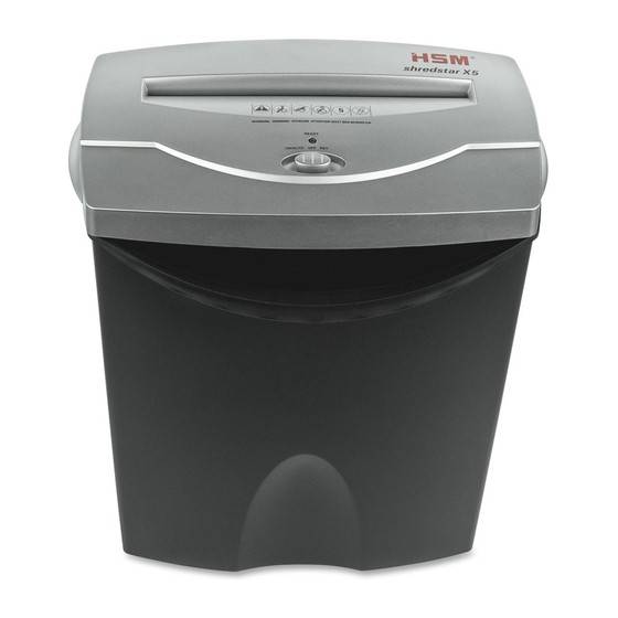 HSM shredstar X5 Operating Instructions Manual