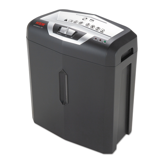 HSM Shredstar X5 Manual