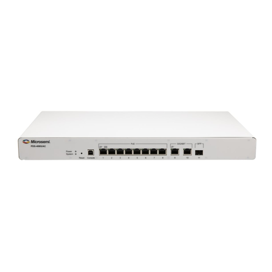 Microchip Technology Microsemi PDS-408G Web Management User Manual