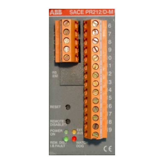 ABB SACE PR212/D-M Manuals