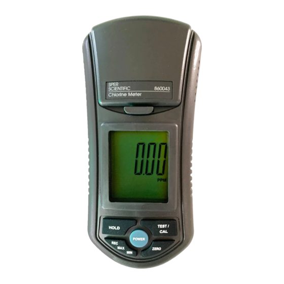 Sper scientific 860043 Instruction Manual