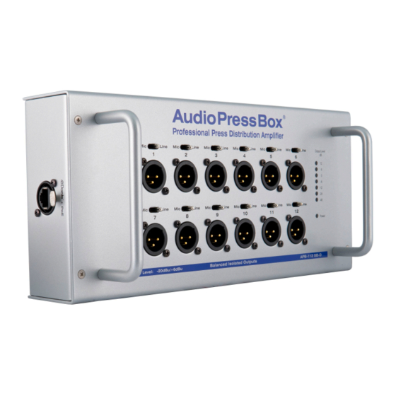 AudioPressBox APB-112 SB-D Owner's Manual