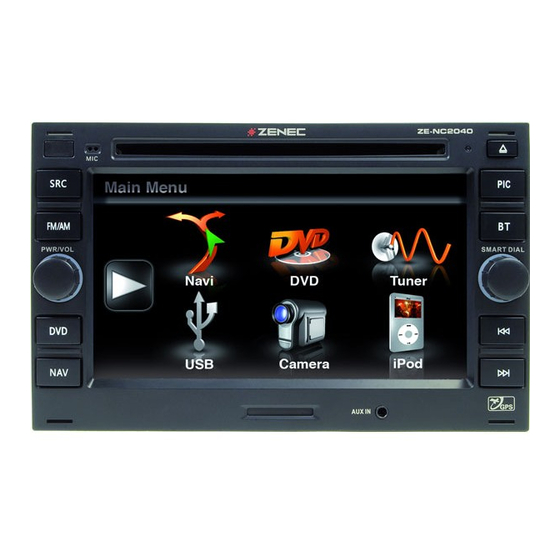 ZENEC ZE-NC2040 Instruction Manual