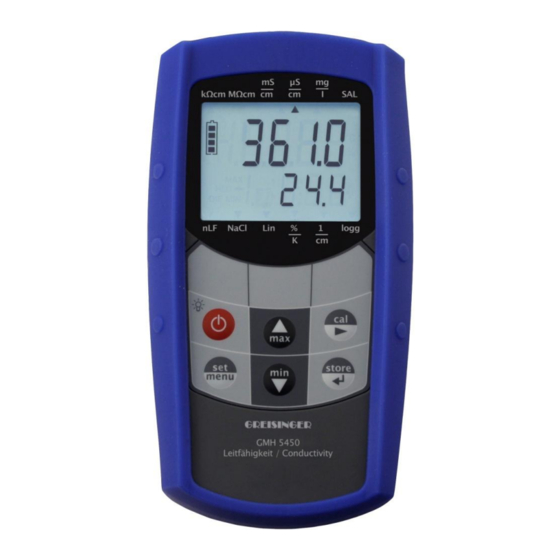 GREISINGER GMH 5450 Operating Manual