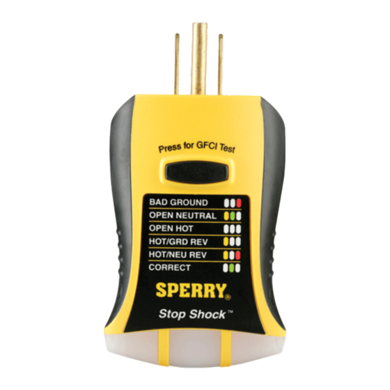Sperry instruments STOP SHOCK HGT6120 Operating Instructions