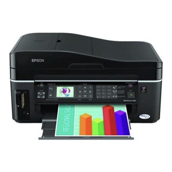 EPSON WORKFORCE 600 SERIES ALL IN ONE PRINTER QUICK MANUAL | ManualsLib