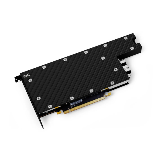 Alphacool EISBLOCK AURORA ACETAL GPX-N QUADRO RTX A6000 INCL. BACKPLATE Manual