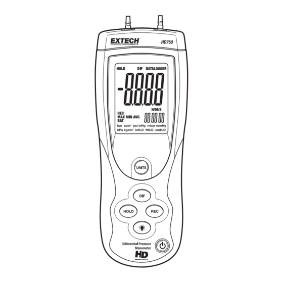 Extech Instruments HD750-NIST User Manual
