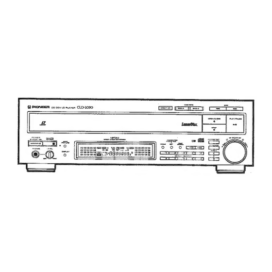 Pioneer CLD-2090 Operating Instructions Manual