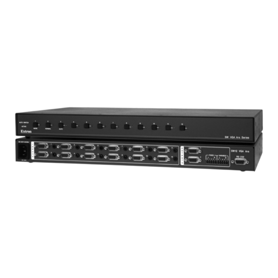 Extron electronics SW6 VGA Ars Brochure & Specs