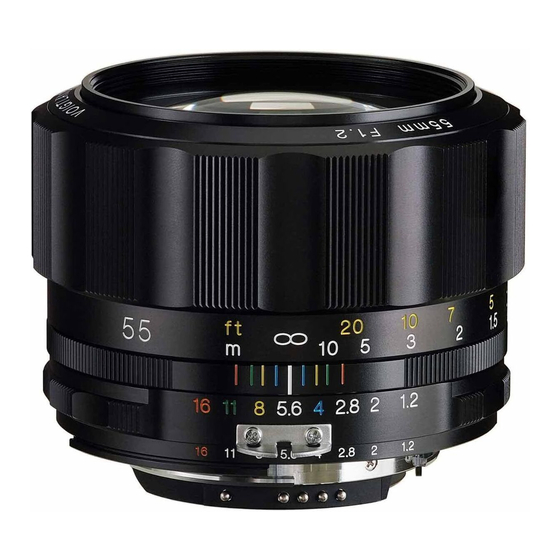 VOIGTLANDER NOKTON 55mm F1.2 SLIIs Instruction Manual
