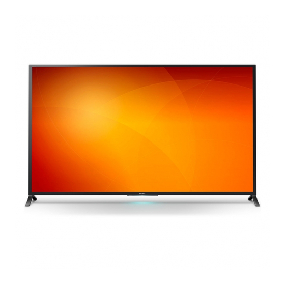 Sony BRAVIA KDL-60W857B Reference Manual