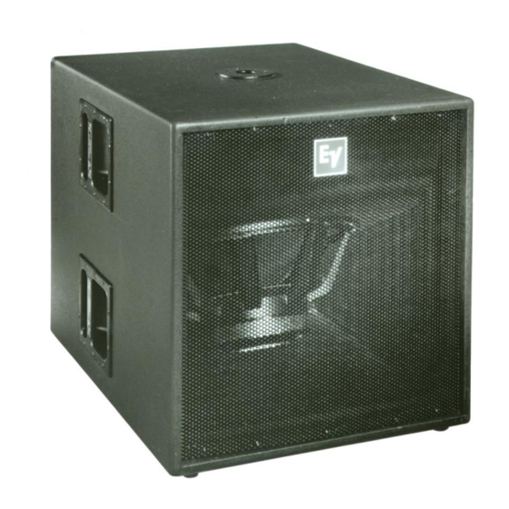 Electro-Voice Sb180 User Manual