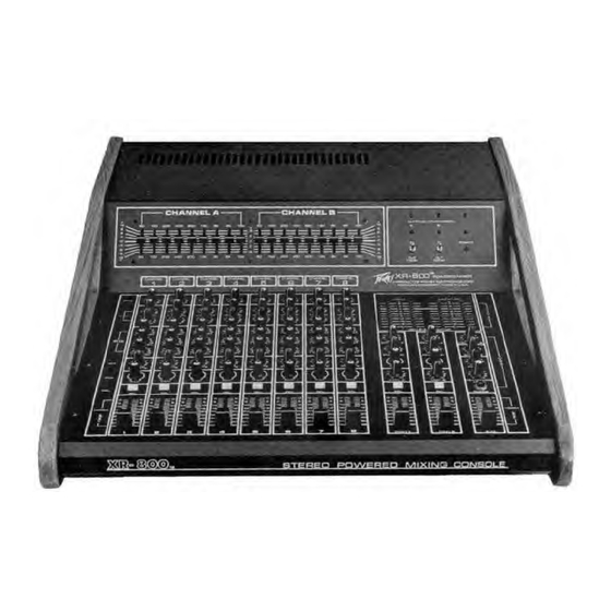 Peavey XR-800 Operating Manual