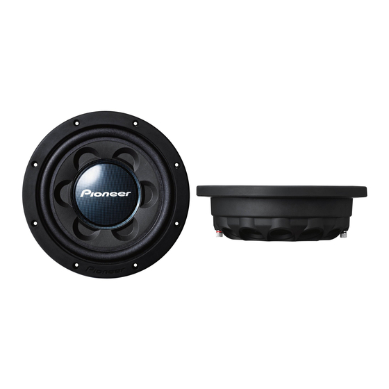 Pioneer SW124D - Car Subwoofer Driver Instruction Manual