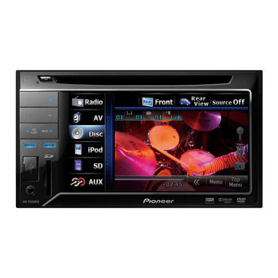 Pioneer AVH-3250DVD Operation Manual
