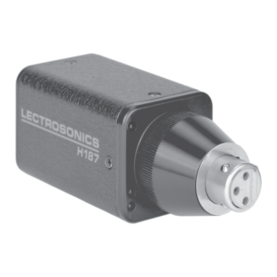 Lectrosonics H187 Operating Instructions And Troubleshooting Manual