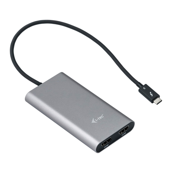 i-tec TB3DUAL4KHDMI User Manual
