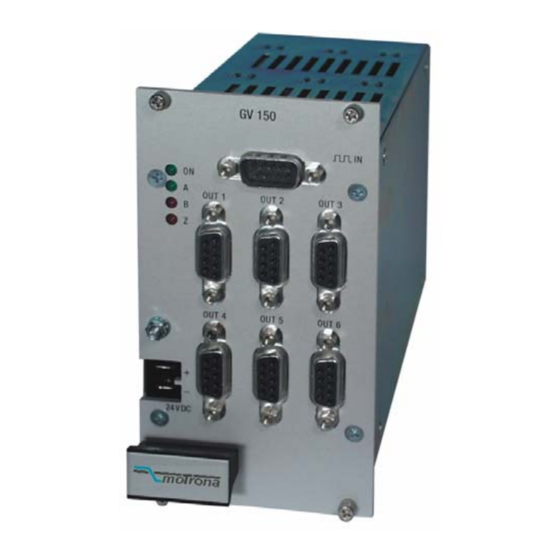 Motrona GV150 Operating Instructions Manual