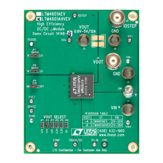 Linear Technology LTM 4601AHVEV Manual
