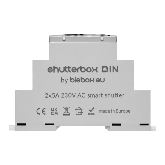 BleBox shutterbox DIN User Manual