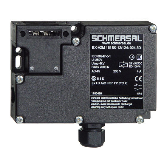 schmersal EX-AZM 161 Operating Instructions Manual