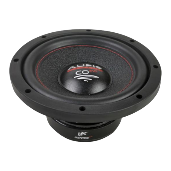 Audio System CO 08 EVO User Manual