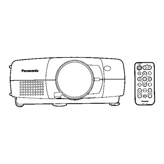 Panasonic PT-L711E Operating Instructions Manual