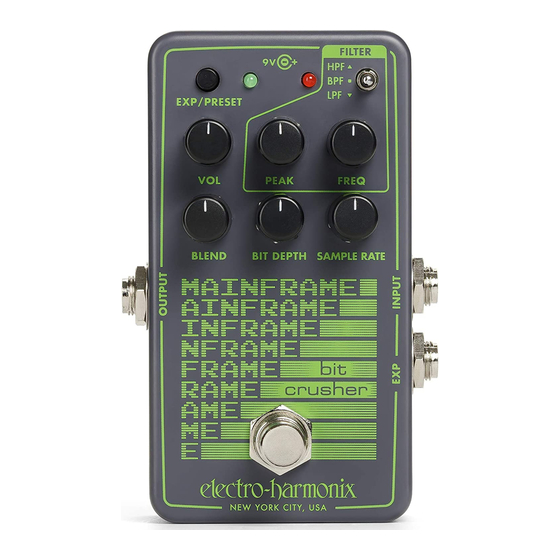 Electro-Harmonix MAINFRAME bit crusher Manual