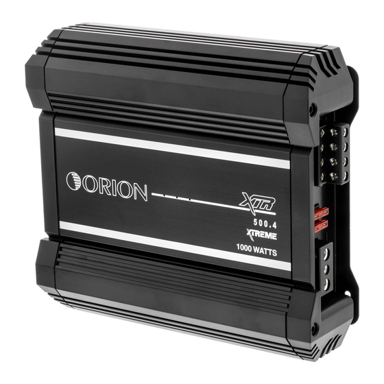 Orion XTR Amplifier XTR5004 Owner's Manual