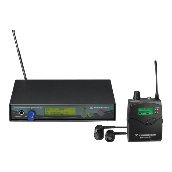 Sennheiser 300 IEM Datasheet