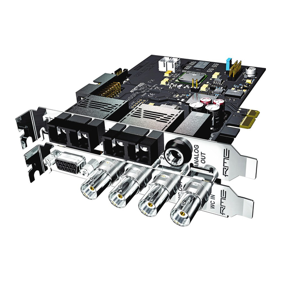 RME Audio HDSPe MADI FX User Manual