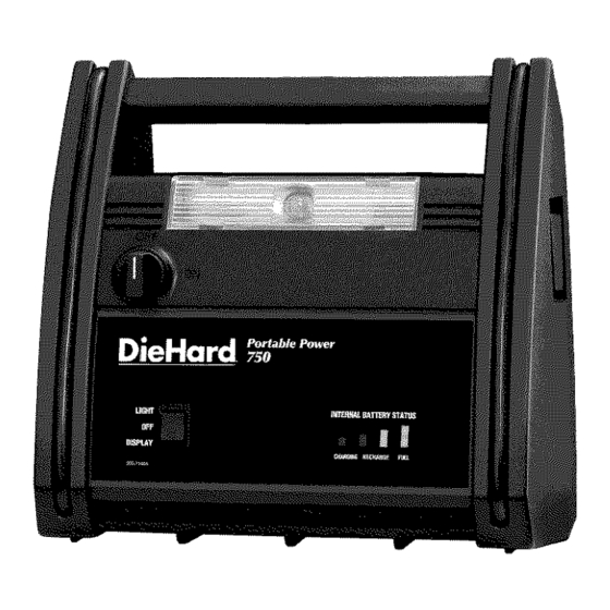 DieHard Portable power 750 200.71486 Owner's Manual