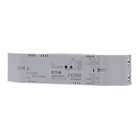 Eaton xComfort CAEE-02/01 Assembly Instructions