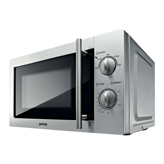 Gorenje MMO 20 ME Microwave Oven Manuals