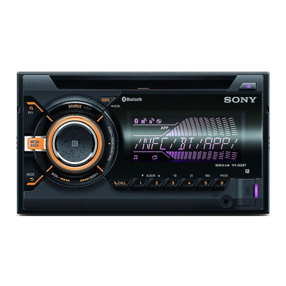 Sony WX-850BT Manuals