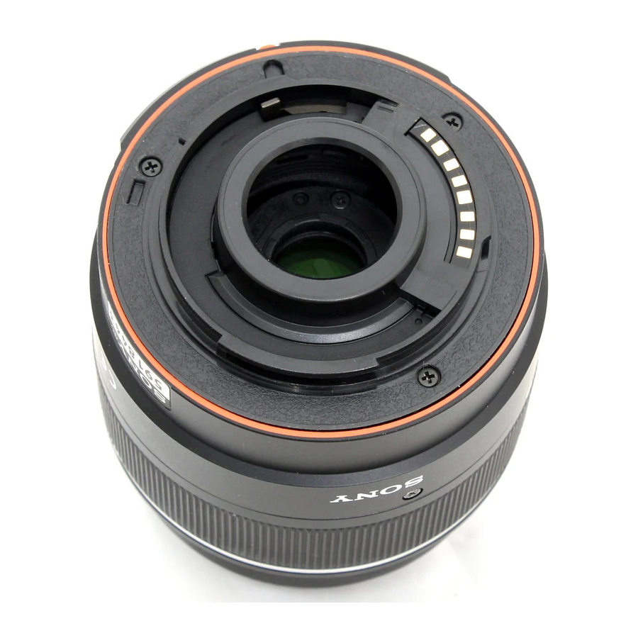 Sony SAL1855 - 18-55mm f/3.5-5.6 SAM DT Standard Zoom Lens Manuals