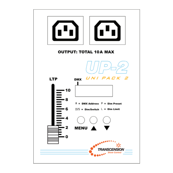 Transcension UP-2 Uni Pack 2 User Manual