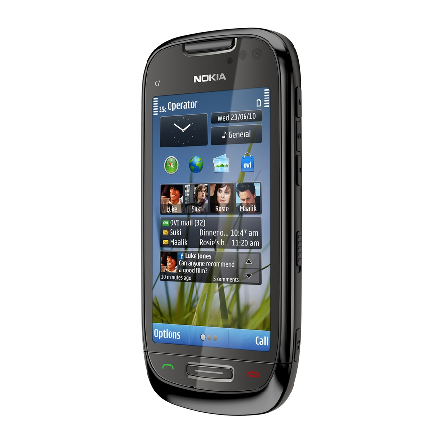Nokia C7 Setup Instructions