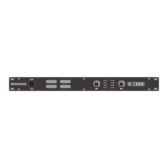 Pronomic P-152E Operating Manual