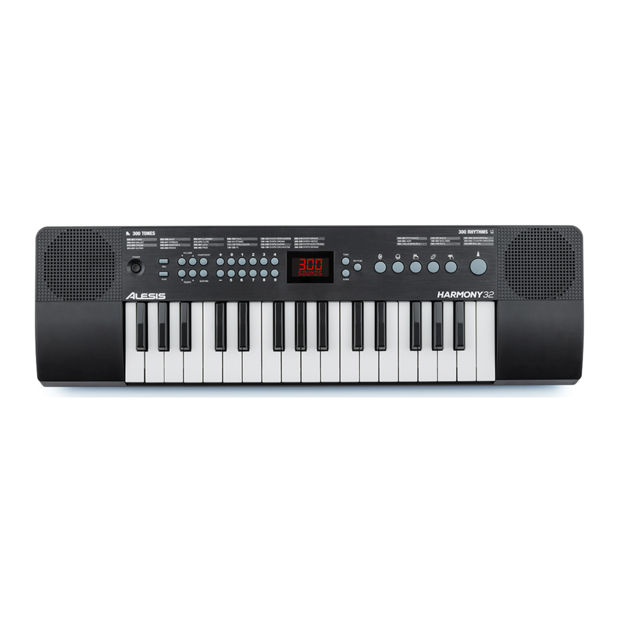 Alesis Harmony 32 - Portable Keyboard Manual