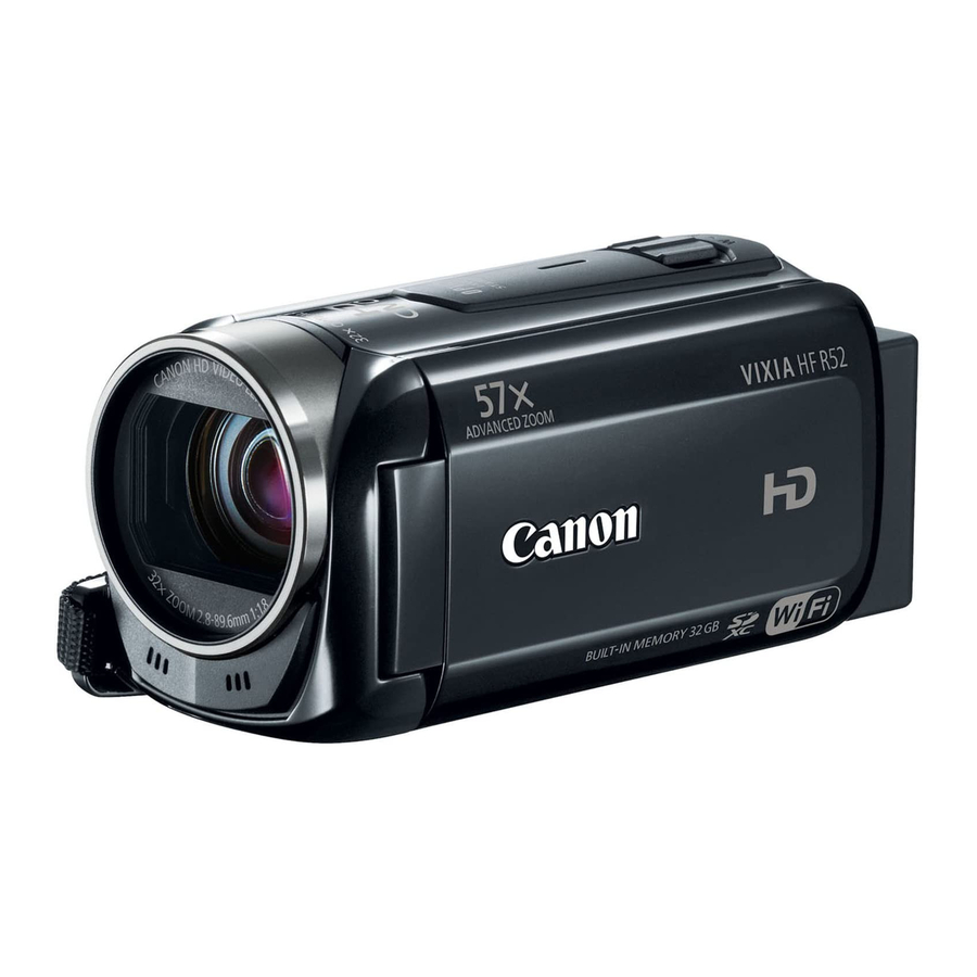 Canon Vixia HF R50 Getting Started Manual