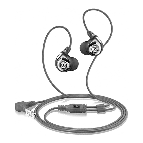 Sennheiser IE 6 - ANNEXE 518 Instructions For Use Manual