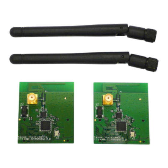 Texas Instruments CC2430-CC2591EMK Quick Start Manual