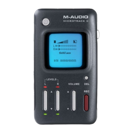 M-Audio MicroTrack II User Manual