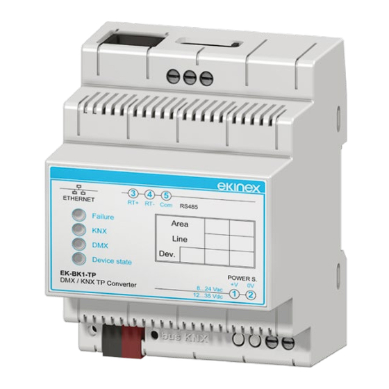 Ekinex EK-BK1-TP Quick Start Manual