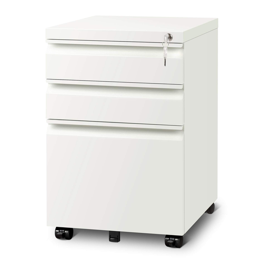 DEVAISE 3-DRAWER MOBILE PEDESTAL Assembly Instructions Manual