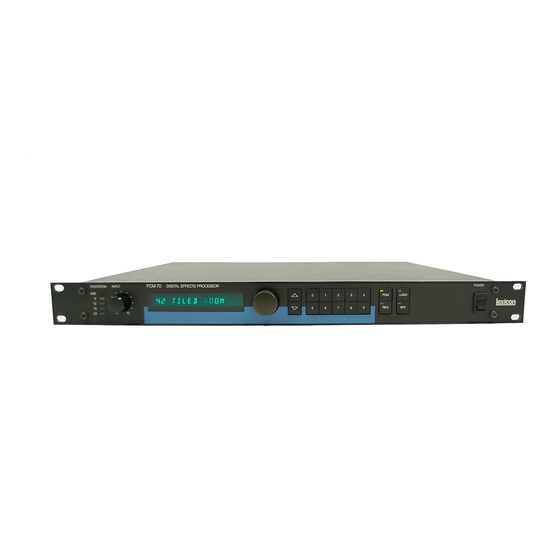 Lexicon PCM 70 Manual