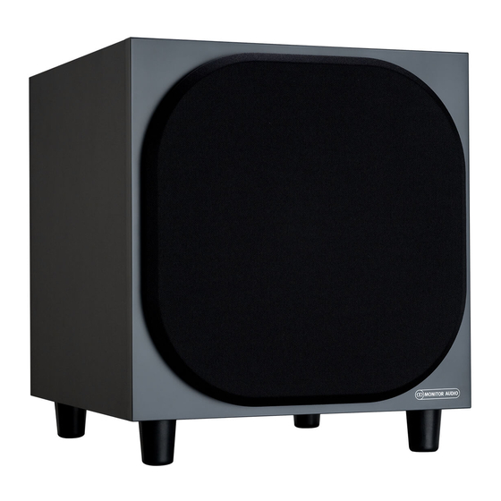 Monitor Audio Bronze W10 Owner's Manual