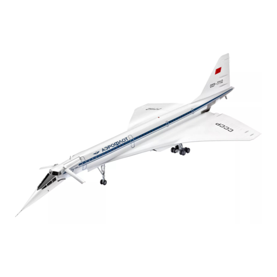 REVELL Tupolev Tu-144D Assembly Instructions Manual